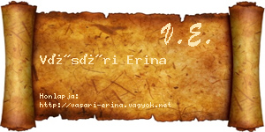 Vásári Erina névjegykártya